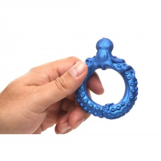 POSEIDON'S OCTO-RING - SILICONE COCK RING - BLUE