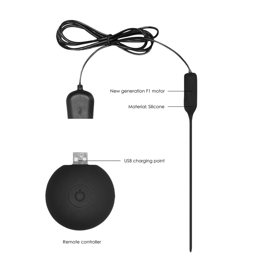 SILICONE RECHARGEABLE VIBRATING PLUG WITH REMOTE CONTROL