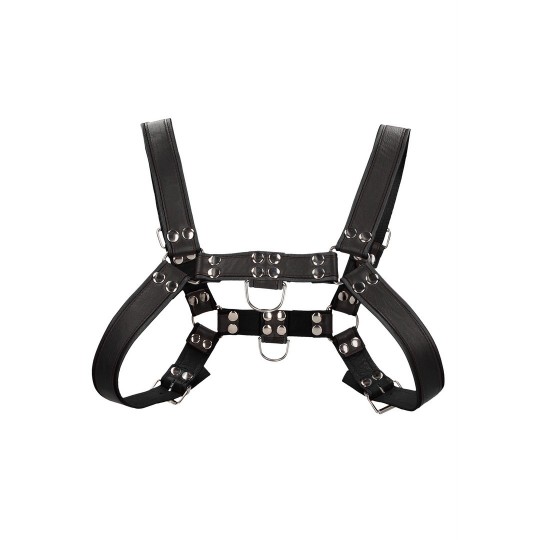 BULLDOG LEATHER CHEST HARNESS - S/M