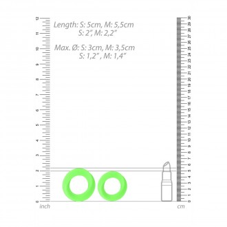 COCKRING SET - GLOW IN THE DARK - 2 PIECES