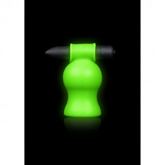 VIBRATING HEAD MASTURBATOR - GLOW IN THE DARK