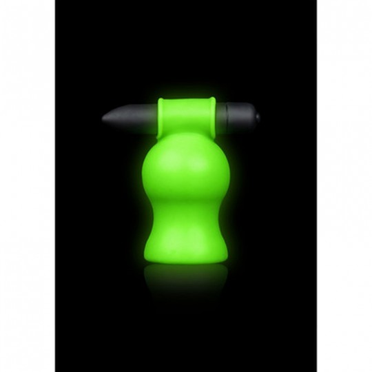 VIBRATING HEAD MASTURBATOR - GLOW IN THE DARK