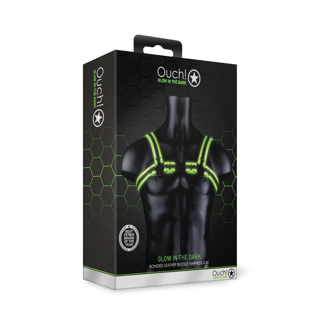 BUCKLE HARNESS - GLOW IN THE DARK - S/M