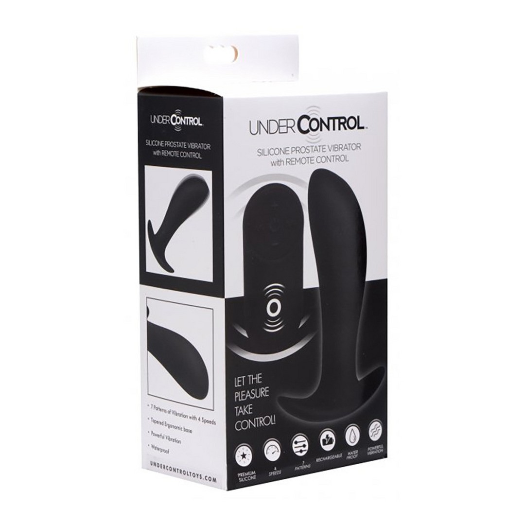 SILICONE PROSTATE VIBRATOR WITH REMOTE CONTROL