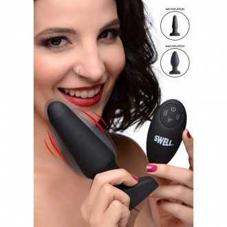 INFLATABLE VIBRATING SILICONE BUTT PLUG