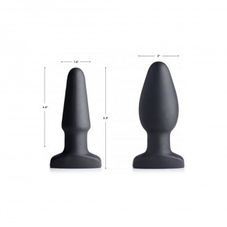 INFLATABLE VIBRATING SILICONE BUTT PLUG