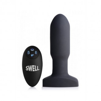 INFLATABLE VIBRATING SILICONE BUTT PLUG