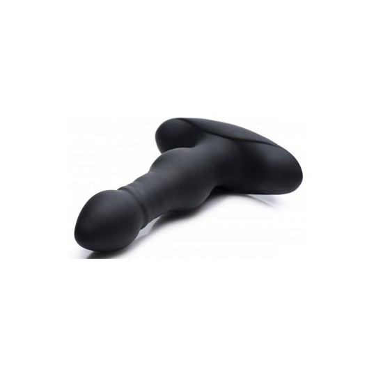 VIBRATING AND THRUSTING SILICONE BUTT PLUG WITH REMOTE CONTROL