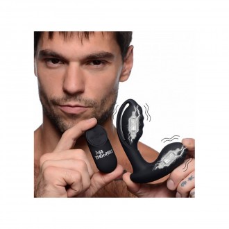 AT POWER - PROSTATE STIMULATOR HOLLOW PROSTATE PLUG WITH REMOTE CONTROL AND 7 SPEEDS