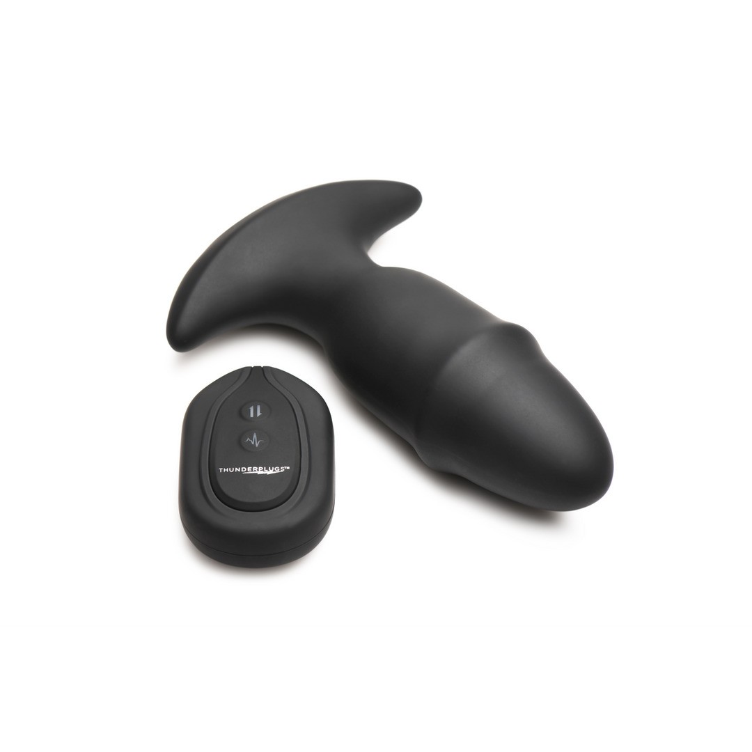 BUTT SLIDER - SLIDING RING SILICONE MISSILE PLUG - BLACK