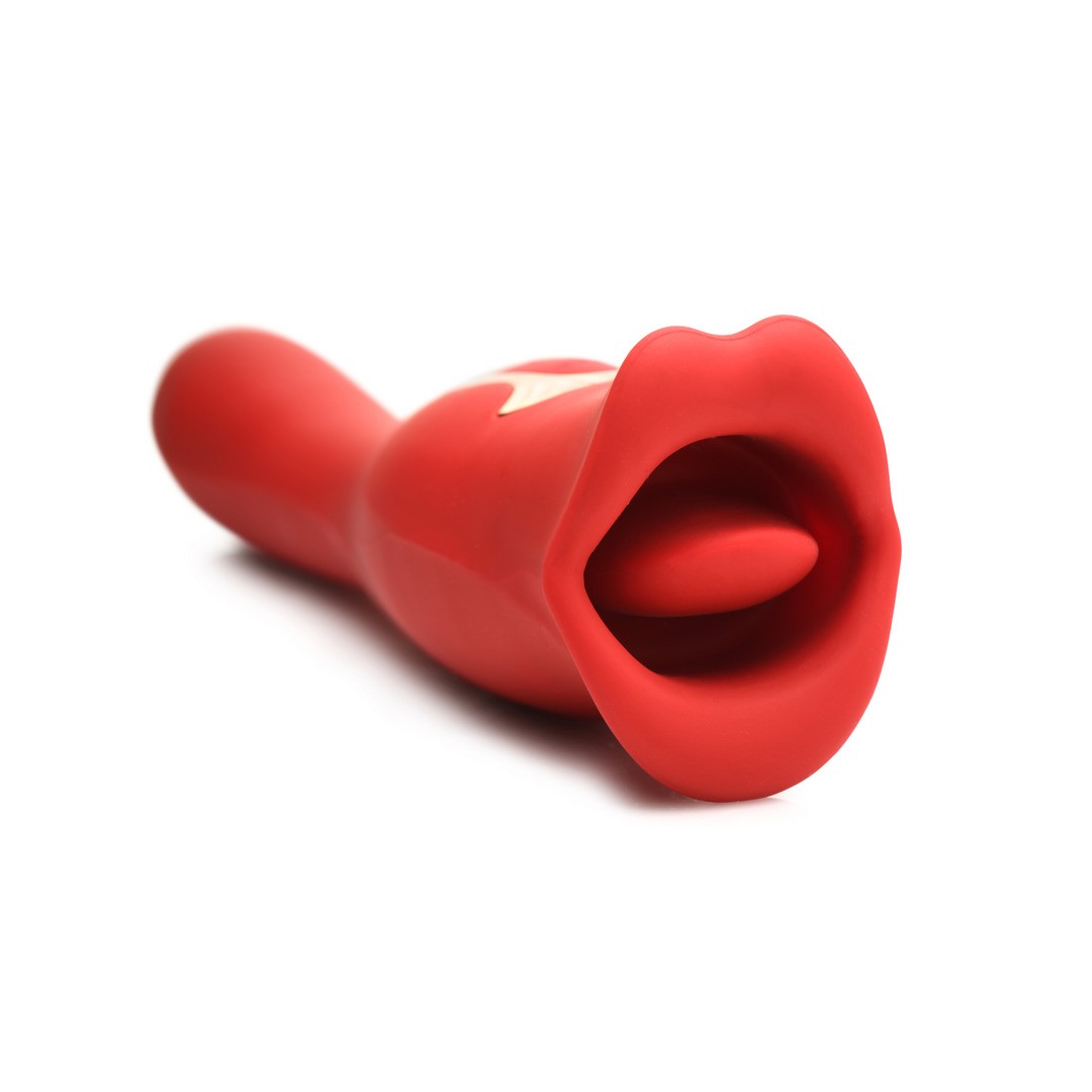 KISS AND TELL PRO - DUAL-ENDED KISSING VIBRATOR - RED