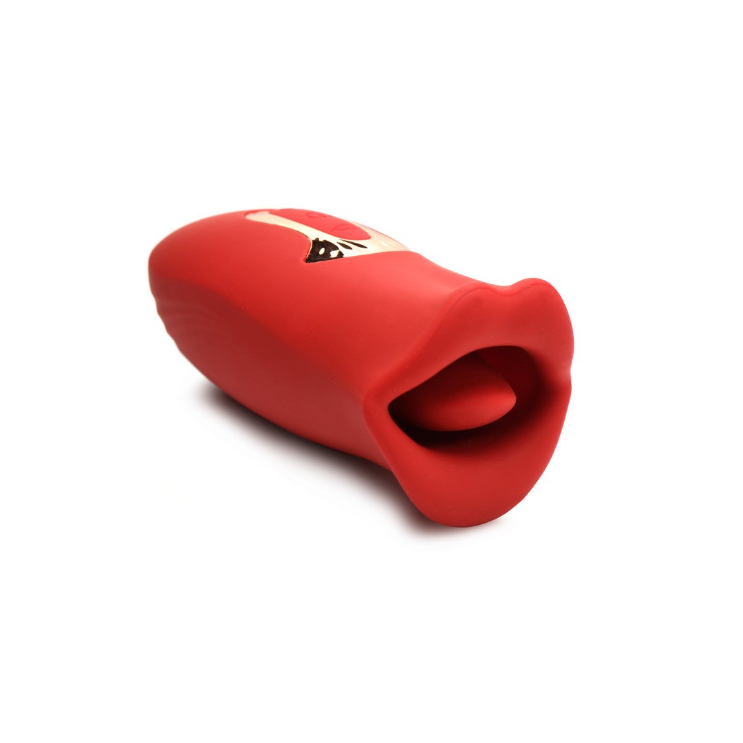 KISS AND TELL - SILICONE KISSING AND VIBRATING CLITORAL STIMULATOR - RED