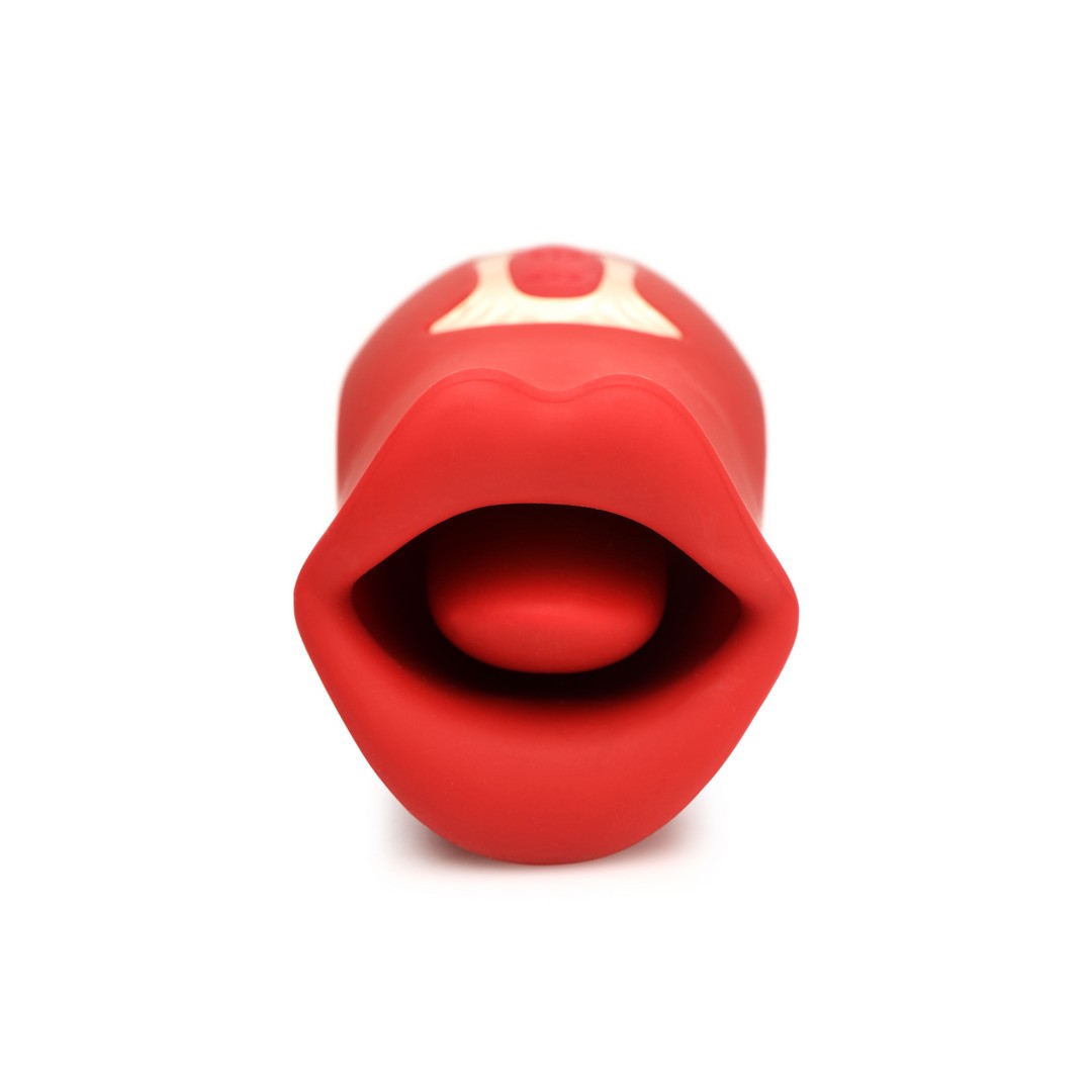 KISS AND TELL - SILICONE KISSING AND VIBRATING CLITORAL STIMULATOR - RED