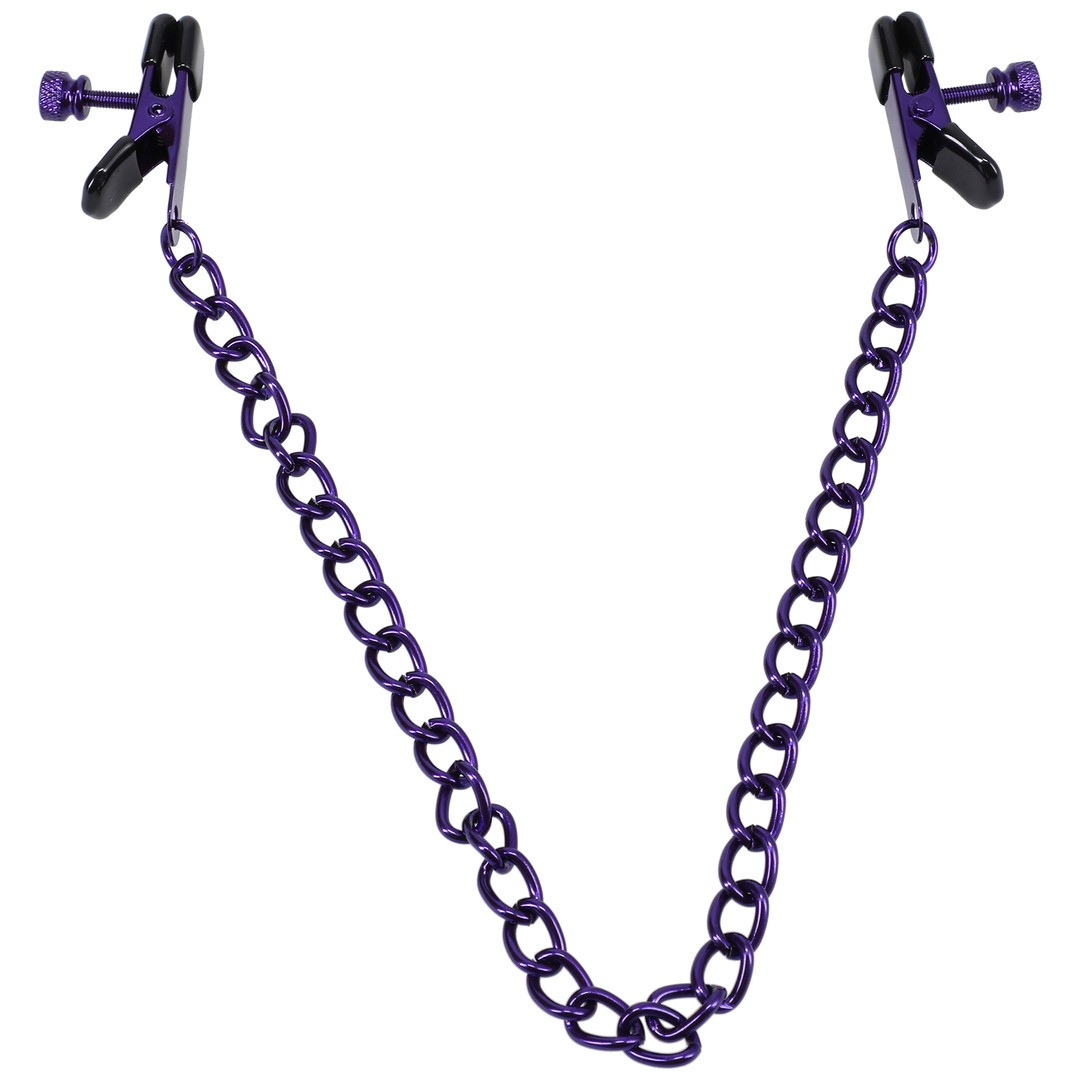 CHAINED UP - NIPPLE CLAMPS - PURPLE