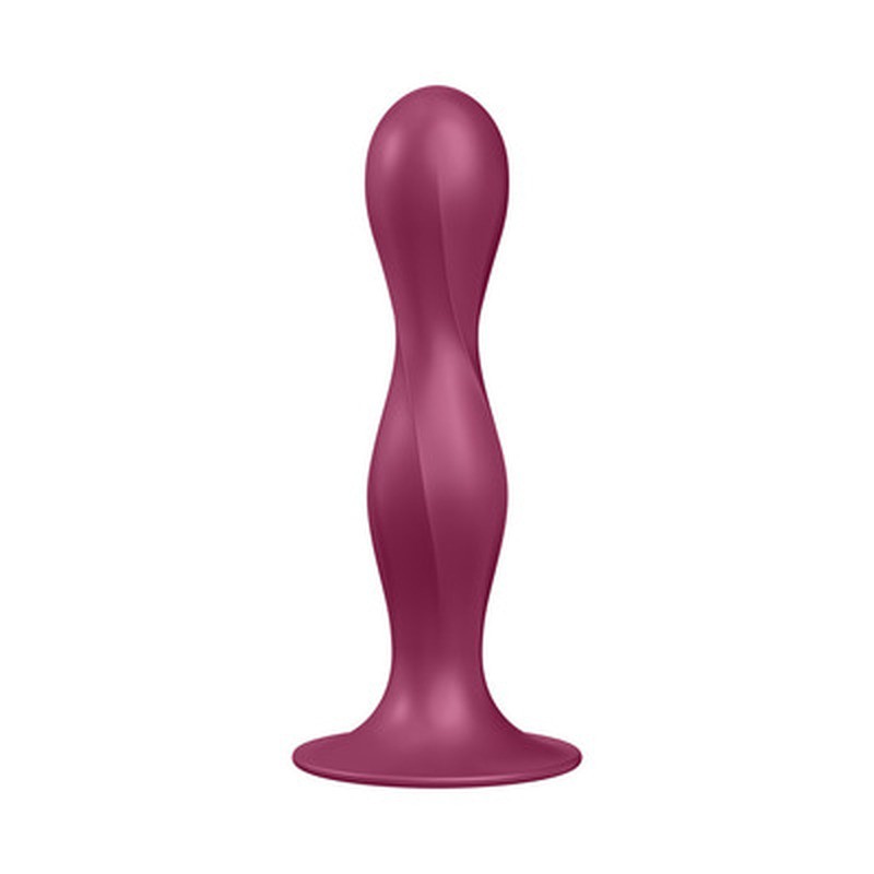 DOUBLE BALL-R - WEIGHTED DILDO - RED