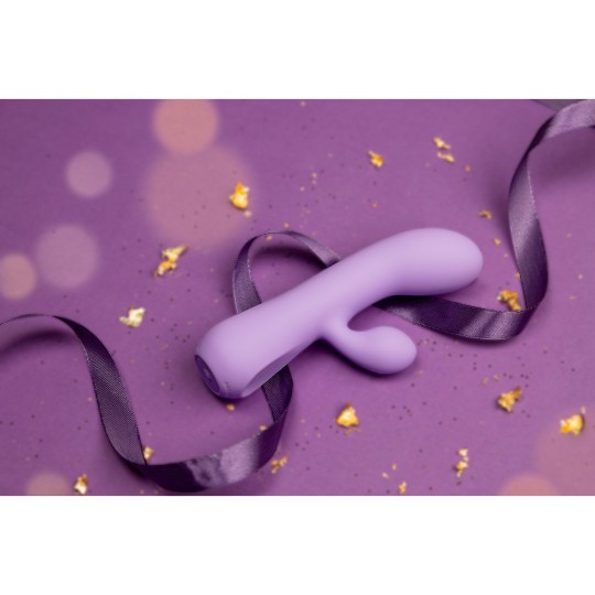 AURA - RECHARGEABLE SILICONE RABBIT VIBE - LILAC