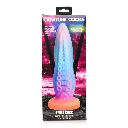 TENTA-COCK - GLOW-IN-THE-DARK SILICONE DILDO