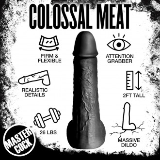 MOBY SUPER DILDO - 2 FT / 60 CM - BLACK