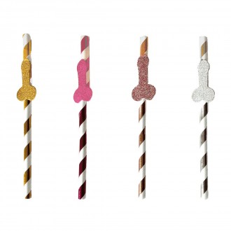 GLITTERATI - PENIS PARTY COCKTAIL STRAWS