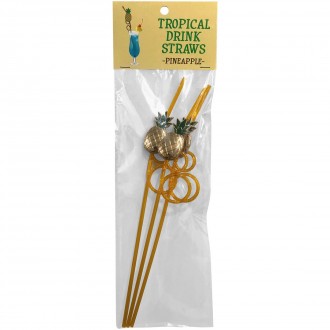 TROPICAL DRINKING STRAW - PINEAPPLE