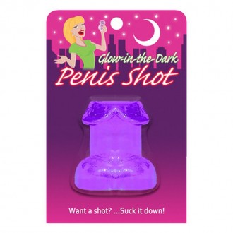 GLOW-IN-THE-DARK PENIS SHOT - PURPLE