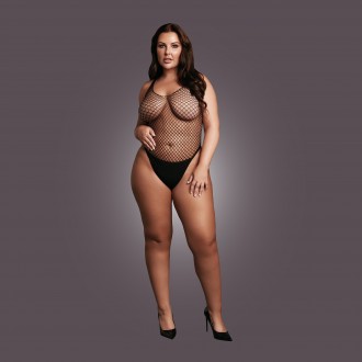 BODY WITH FISHNET STRUCTURE - OSX - BLACK