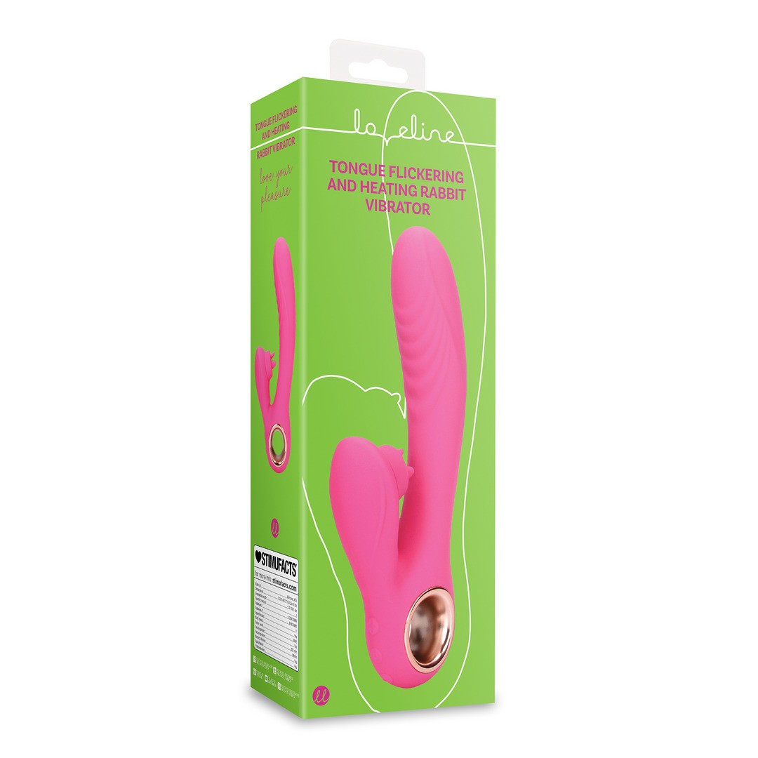 TONGUE FLICKERING AND HEATING RABBIT VIBRATOR - EXUBERANT PINK