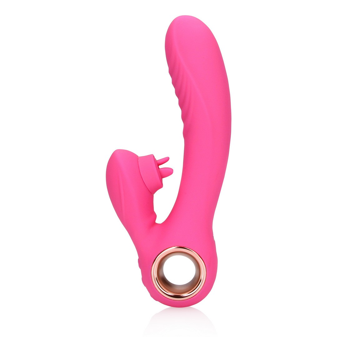 TONGUE FLICKERING AND HEATING RABBIT VIBRATOR - EXUBERANT PINK