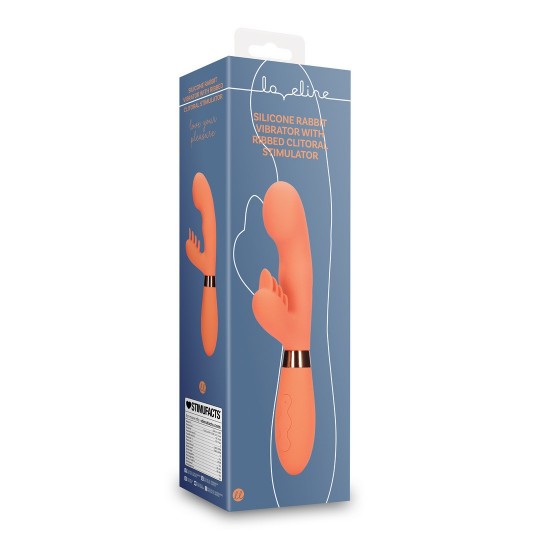 SILICONE RABBIT VIBRATOR WITH RIBBED CLITORAL STIMULATOR - GLAZED CARROTS