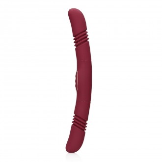 DOUBLE-SIDED THRUSTING VIBRATOR - MERLOT GRAPE