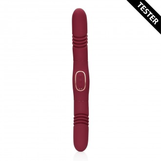 DOUBLE-SIDED THRUSTING VIBRATOR - MERLOT GRAPE - TESTER