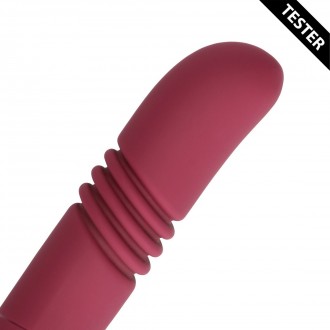 DOUBLE-SIDED THRUSTING VIBRATOR - MERLOT GRAPE - TESTER