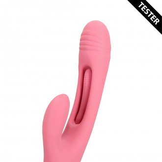 FLAPPING G-SPOT RABBIT VIBRATOR - PINK ARABESQUE - TESTER