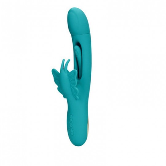 FLAPPING G-SPOT BUTTERFLY VIBRATOR - PEACOCK BLUE