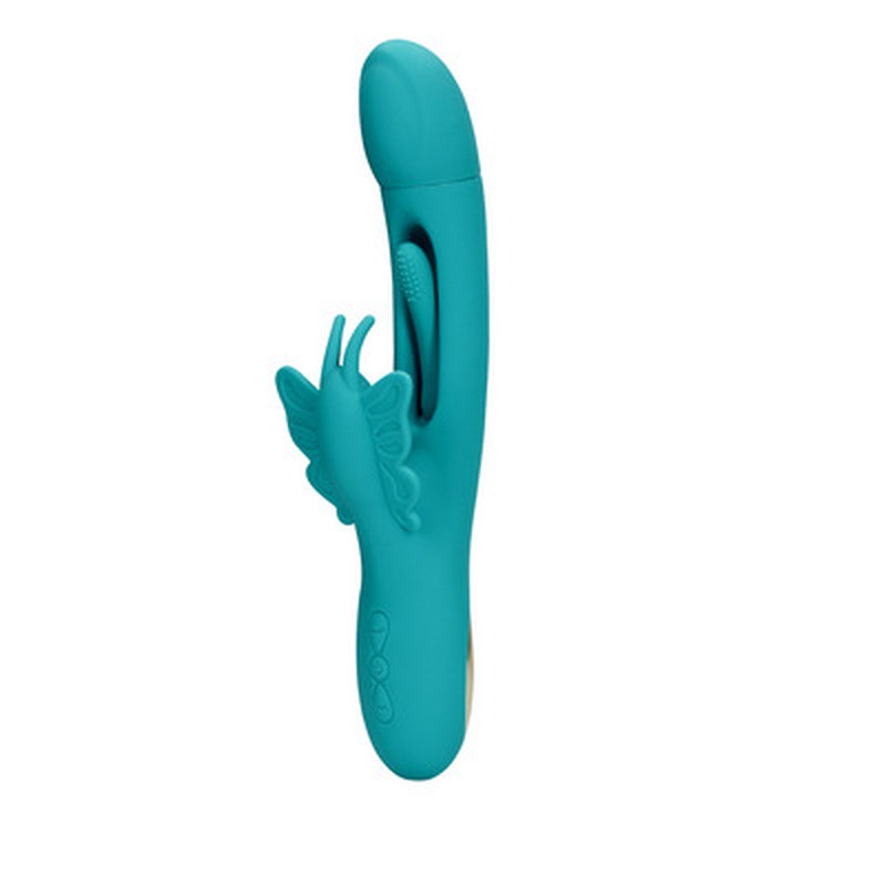 FLAPPING G-SPOT BUTTERFLY VIBRATOR - PEACOCK BLUE