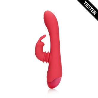 SWINGING RABBIT G-SPOT VIBRATOR - BRIGHTO RED - TESTER