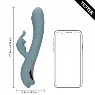 FINGERING MOTION RABBIT VIBRATOR - WEATHERVANE GREY - TESTER