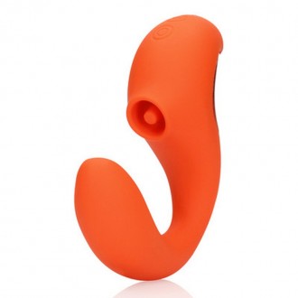 G-SPOT VIBRATOR WITH CLITORAL PULSE WAVE - UNTAMED ORANGE