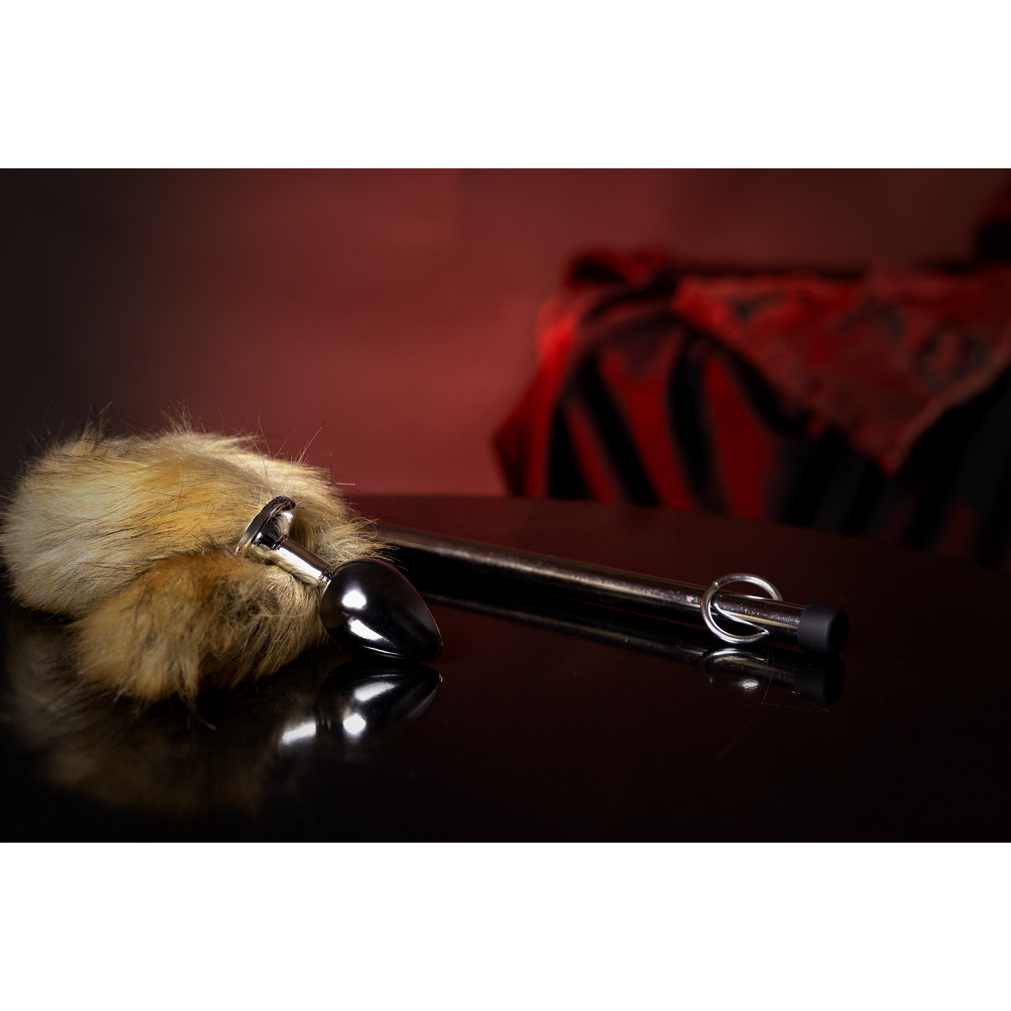 FOX TAIL WITH METAL BUTT PLUG - BROWN