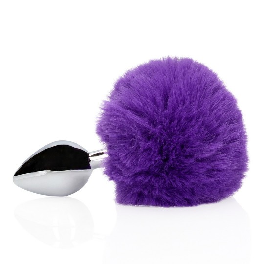 BUNNY TAIL WITH METAL BUTT PLUG - PURPLE