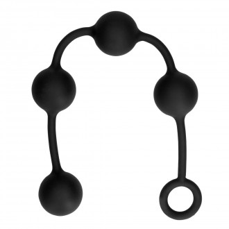 SILICONE ANAL BALLS - LARGE - BLACK