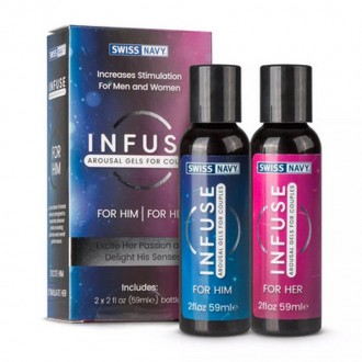 INFUSE - 2 IN 1 AROUSAL GEL FOR COUPLES - 2 X 2 FL OZ / 59 ML