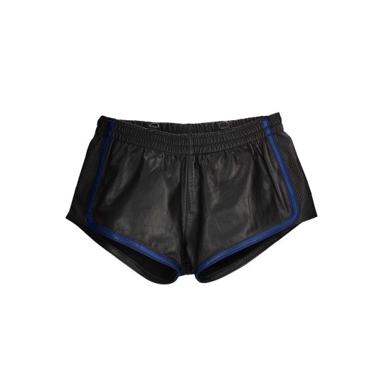 LEATHER VERSATILE SHORTS - BLUE