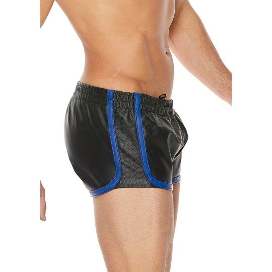 LEATHER VERSATILE SHORTS - BLUE