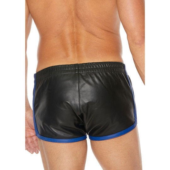 LEATHER VERSATILE SHORTS - BLUE