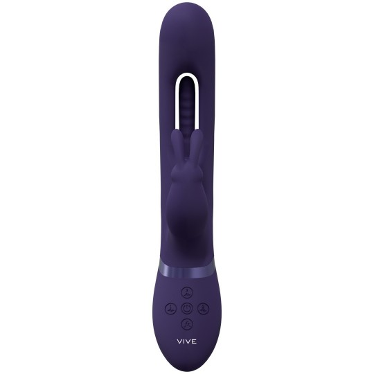 MIKA - TRIPLE MOTOR - VIBRATING RABBIT WITH INNOVATIVE G-SPOT FLAPPING STIMULATOR - PURPLE