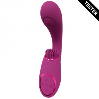 GEN - TRIPLE G-SPOT VIBRATOR WITH PULSE WAVE AND VIBRATING BRISTLES - PINK - TESTER