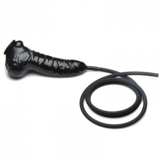 GUZZLER - REALISTIC PENIS SHEATH WITH TUBE - BLACK