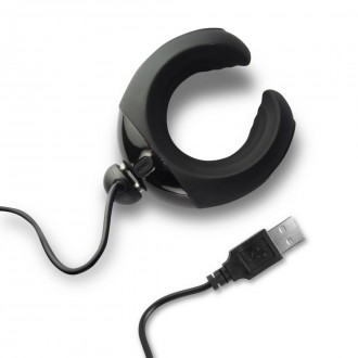 ECHO - VIBRATING C-SHAPE MASTURBATOR - BLACK