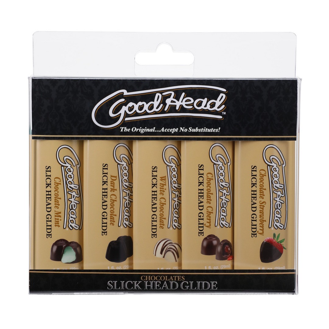 SLICK HEAD GLIDE - CHOCOLATES - 5 PACK - 1 FL OZ / 29 ML